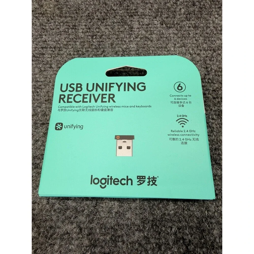 Logitech USB Unifying Receiver 2.4GHz Wireless Nano Dongle PC Mac Mouse Keyboard